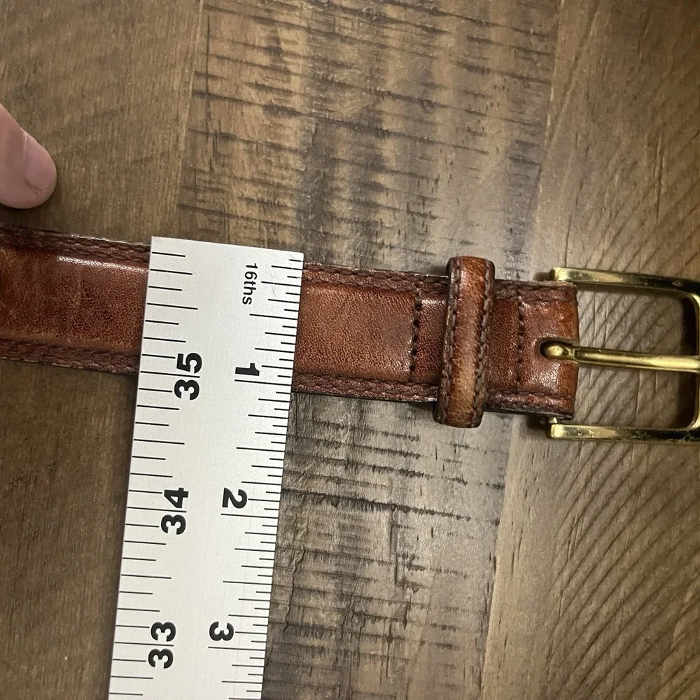 Vintage Skinny Brown Leather Belt MENS‎ 1